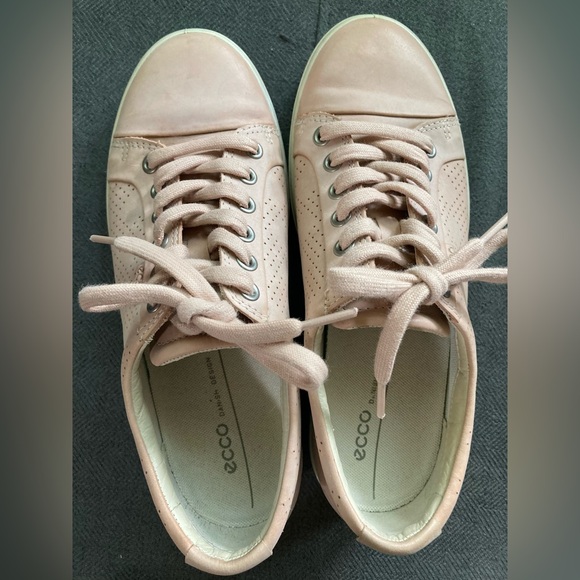 Ecco blush pink leather sneakers - Picture 1 of 3